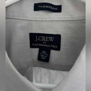 J. Crew Men's Silver Flex Wrinkle-Free Dress Shirt